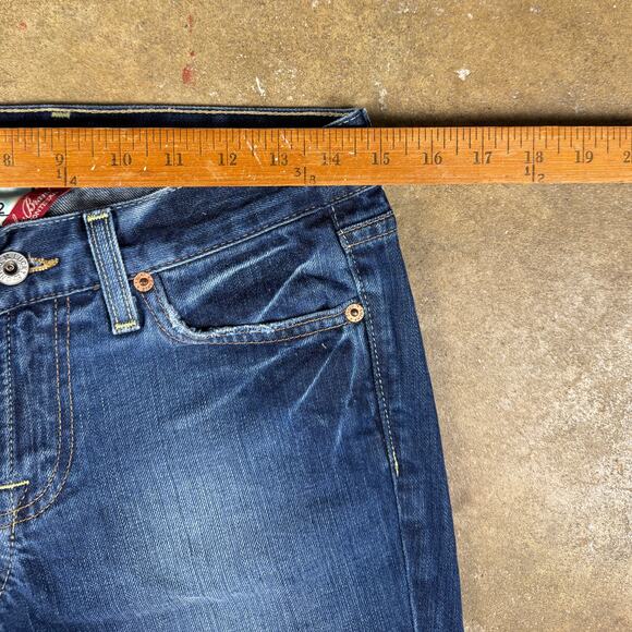 Y2K Lucky Brand Sweet N Low Women’s Jeans Size 2/26 Blue Bootcut Mid Rise‎ Denim - Picture 11 of 14